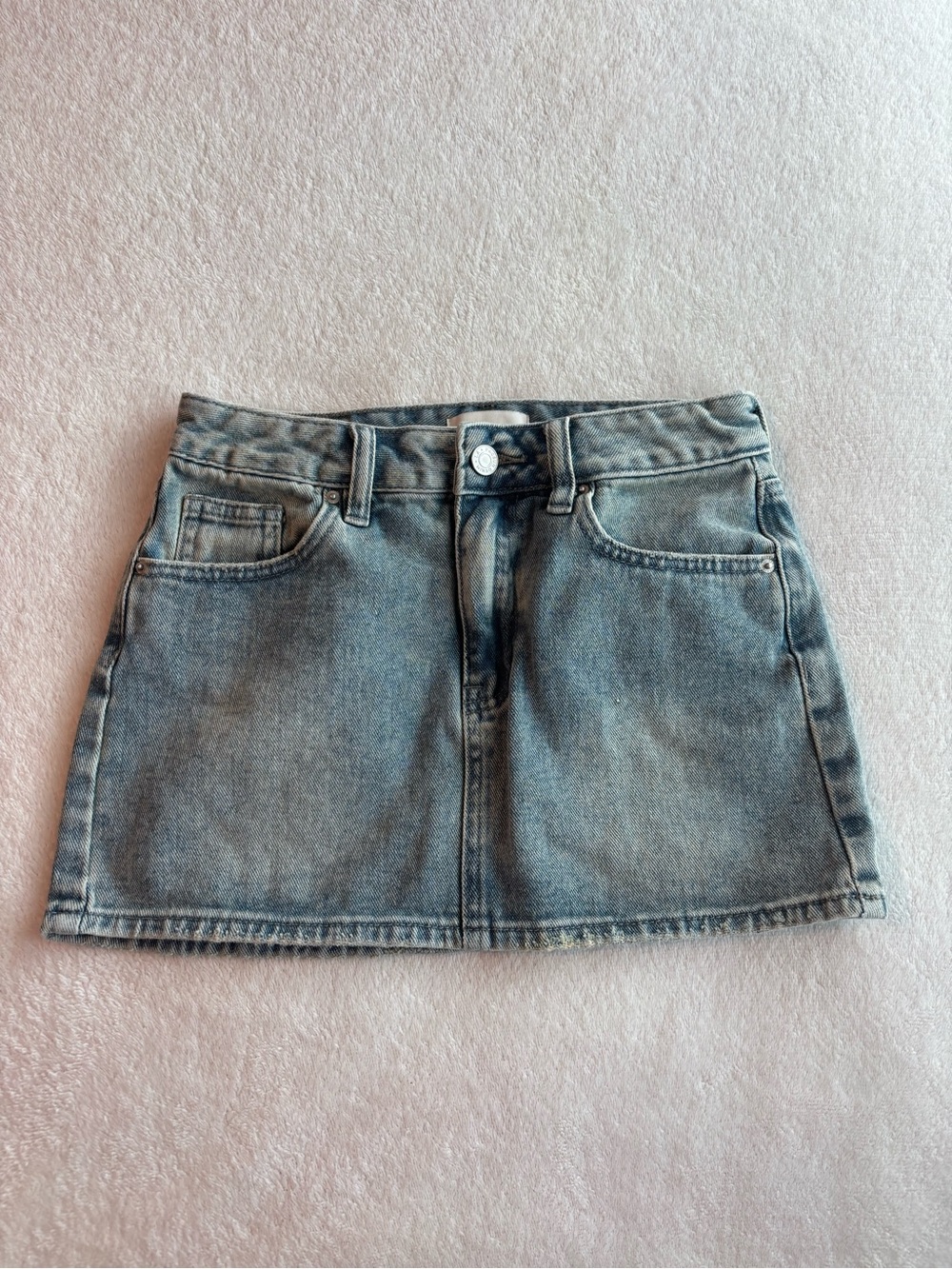 PacSun Light Blue Washed Denim Mini Skirt